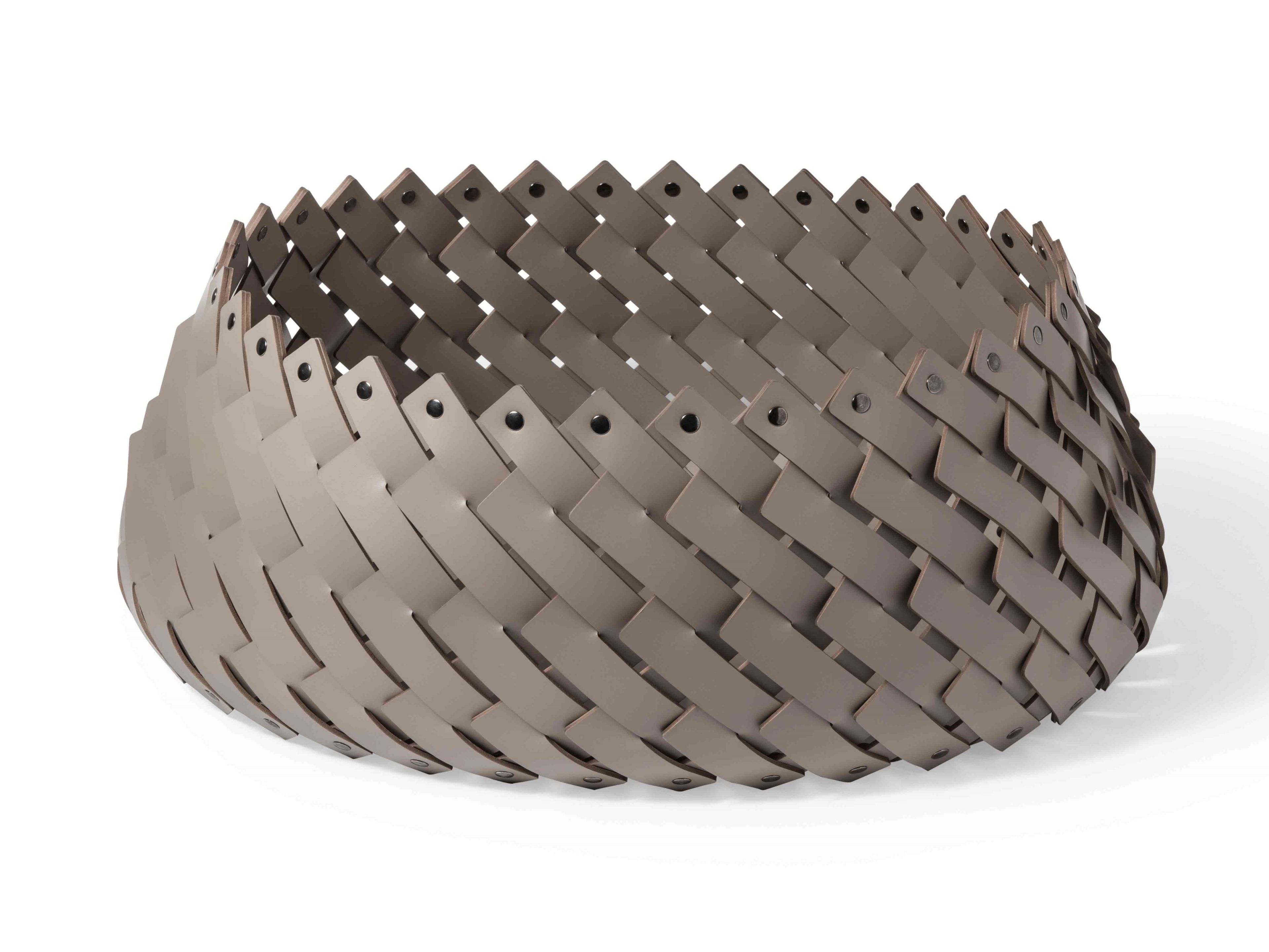 Овальная корзина из регенерированной кожи Pinetti ALMERIA ARCH-00128497