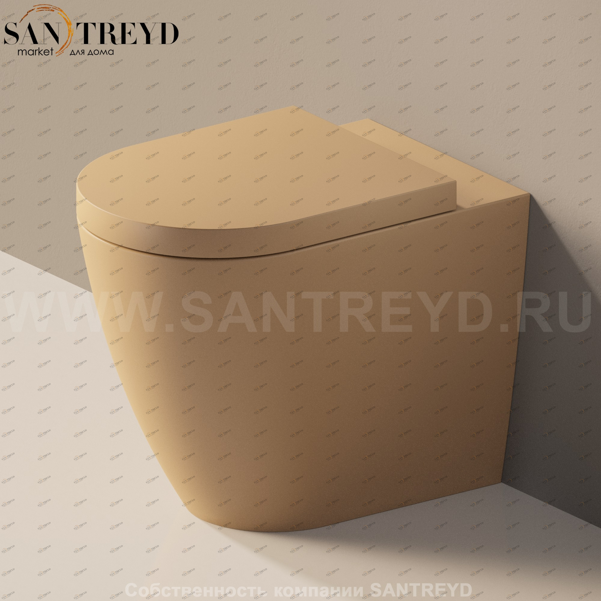 LK117RG9004 Приставной унитаз напольный Коричневый Ceramica Flaminia Link Италия