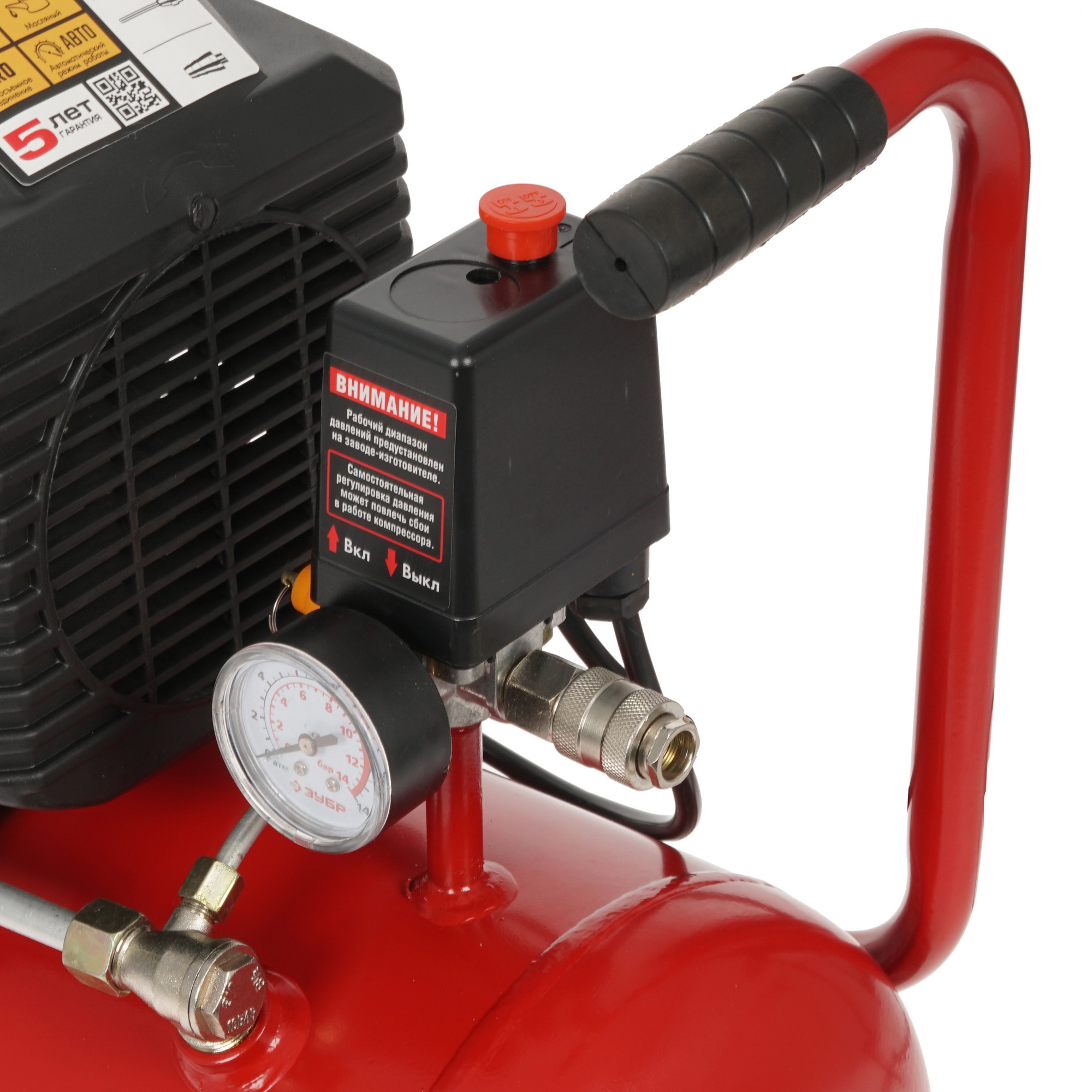 Компрессор поршневой масляный Зубр КПМ-240-24 Н6 5308098 STDN-0101829 - Вид №4