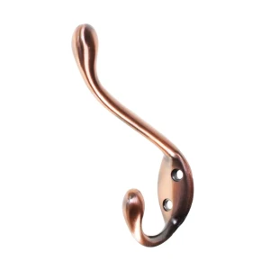 Крючок большой для пальто и шапки, металл, цвет медный
