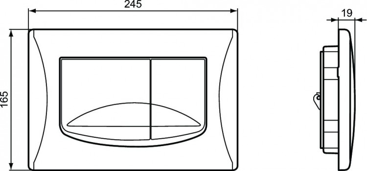 R0109AA Механическая панель смыва SOLEA M2 Ideal Standard PROSYS SOLEA  - Вид №2