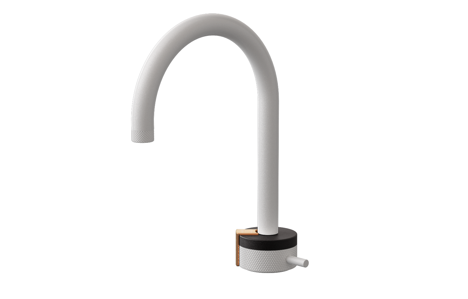 E-11502-R1BK-L2BRG-WT Однорычажный прогрессивный смеситель для раковины - излив 16см GRAFF MOD+