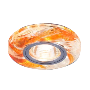 Светильник точечный встраиваемый Elektrostandard 2191, MR16 с LED-подсветкой под отверстие 65 мм, 3 м², цвет оранжевый