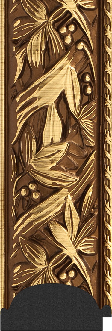 BY 4113 Зеркало с гравировкой в багетной раме - византия золото 99 mm EVOFORM Exclusive-G - Вид №3