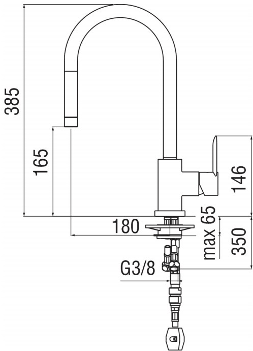 Nobili Rubinetterie Смеситель для кухни с вытяжным душем Sand sun-id-1403190 - Вид №1