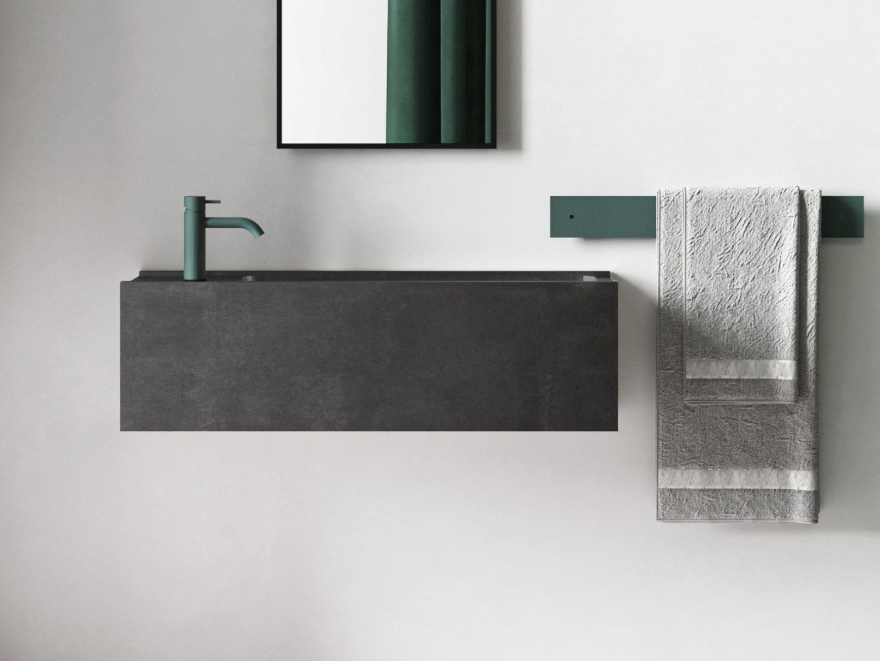 Прямоугольная бетонная подвесная раковина Moab Elledue ARCH-00132011