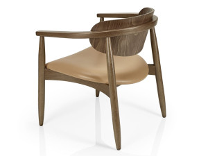 Деревянный стул ресторана с подлокотниками