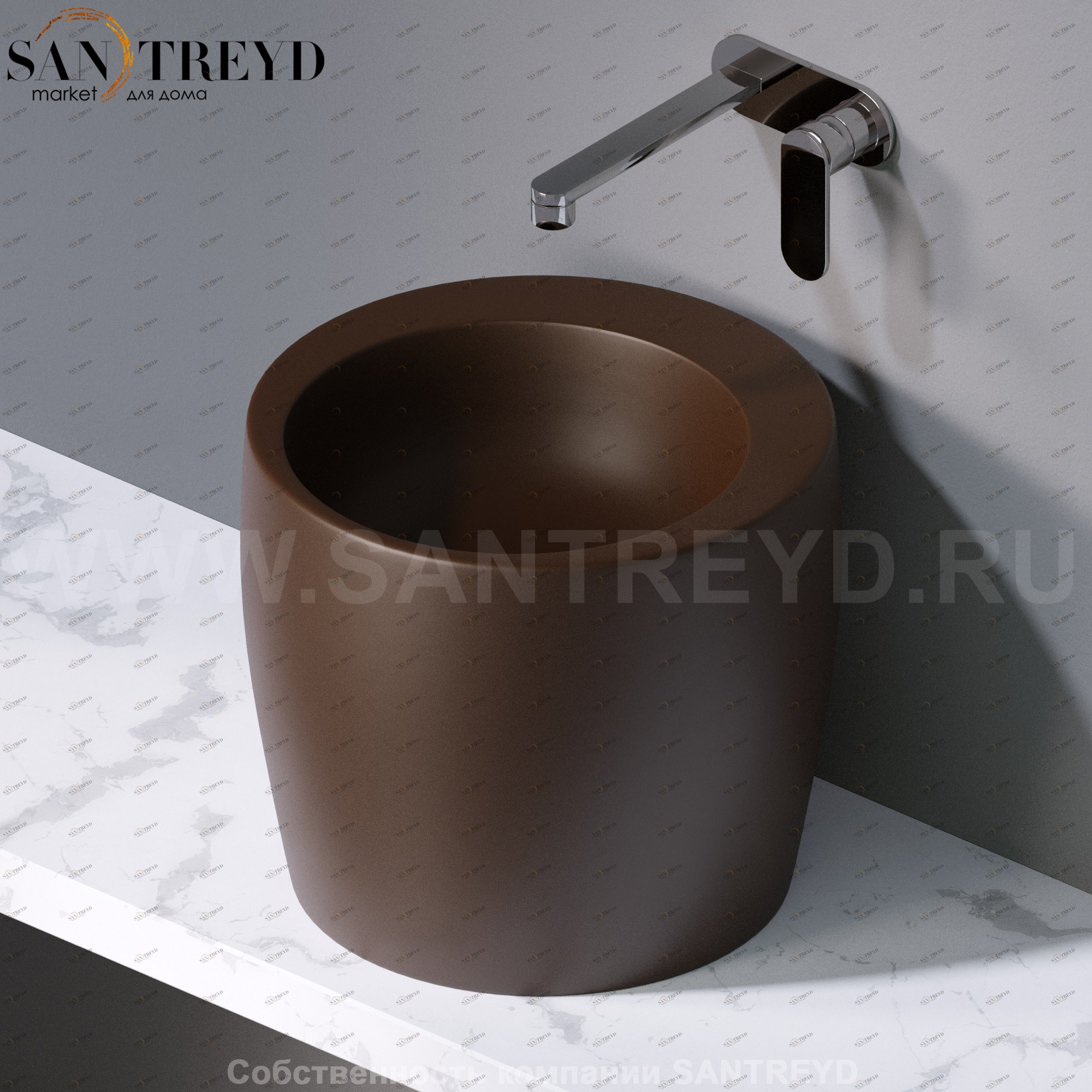 L101107 Накладная раковина на столешницу  круглая A. e T. Italia TOTEM AeT ITALIA