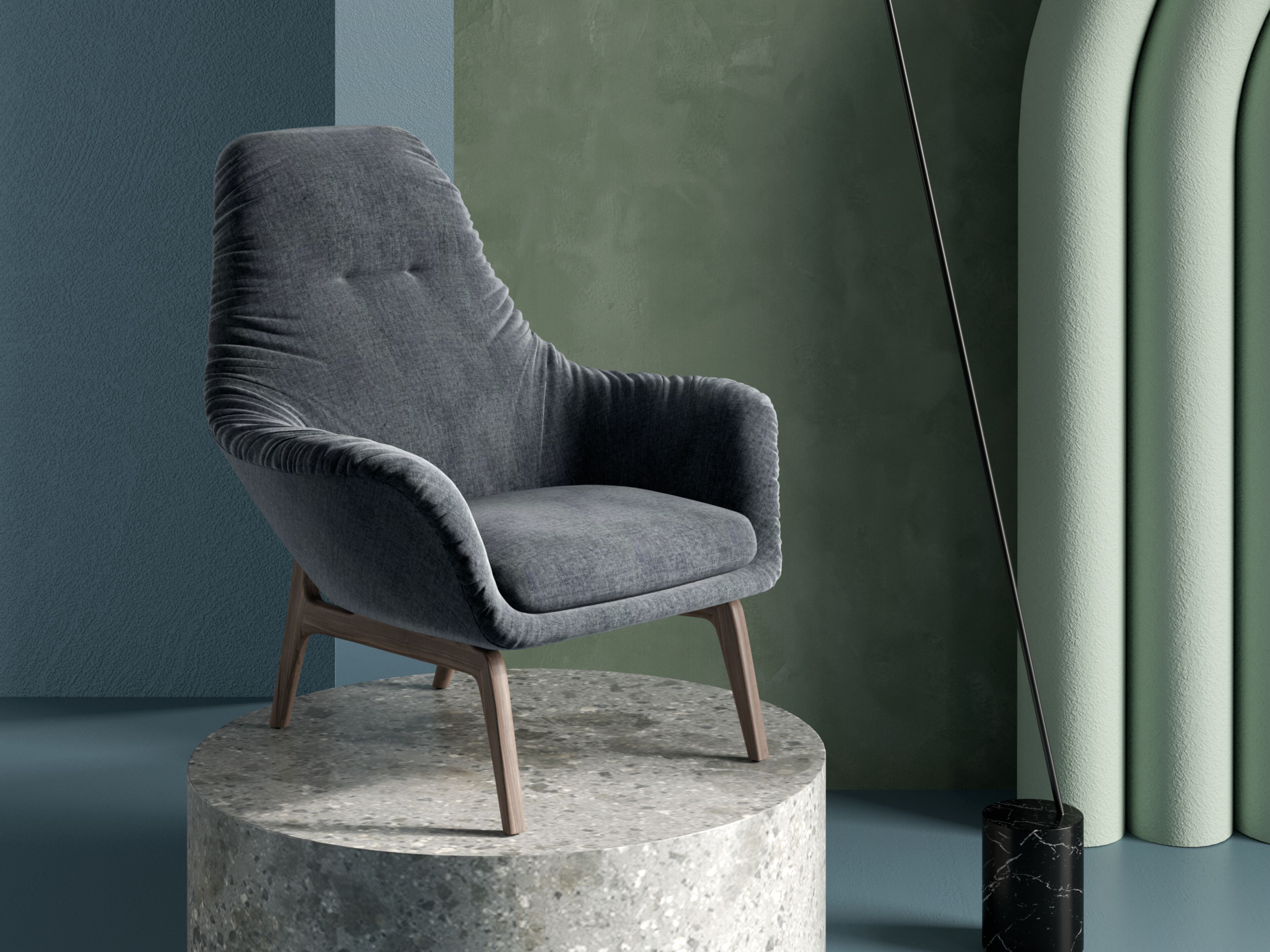 Тканевое кресло с подлокотниками Innova Imbottiti Eleven ARCH-00096867 - Вид №2