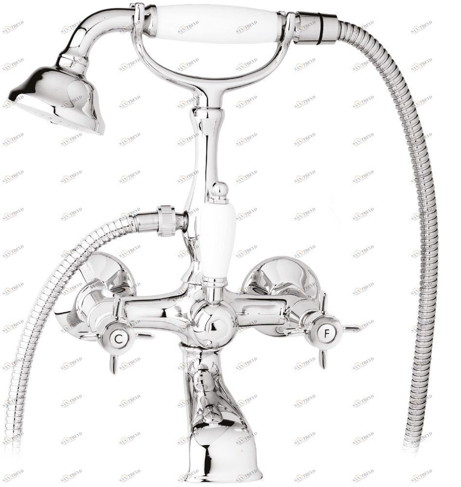 Смеситель для ванны с ручным душем, шлангом 150 см CEZARES LORD-VD-01-Bi