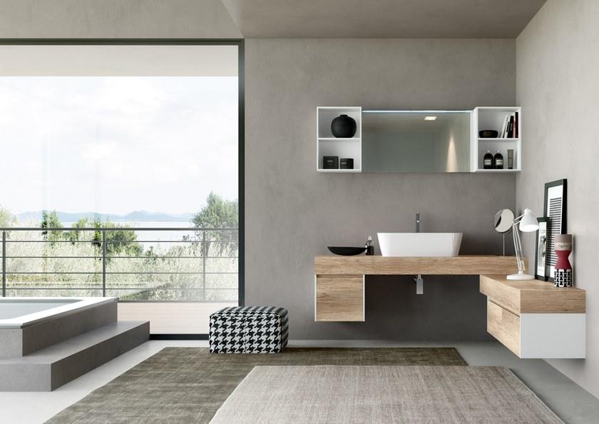 Gruppo Geromin Тумба под умывальник настенная угловая с ящиками Change sun-id-1468269 - Вид №1