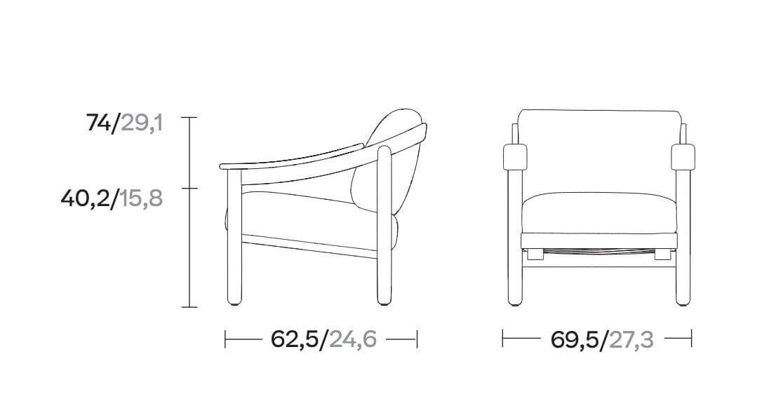 Садовое кресло с подлокотниками Kettal LODEN ARCH-00072448 - Вид №12