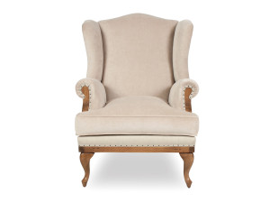 Бархатное кресло bergère с подлокотниками