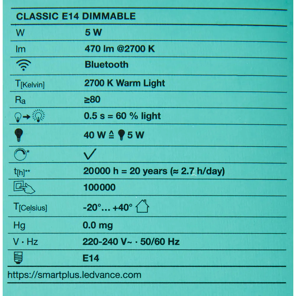Лампа умная светодиодная Osram Smart Plus E14 220-240 В 5 Вт шар малый матовая 470 лм теплый белый свет 89143923 STLM-2002272 LEDVANCE  - Вид №4