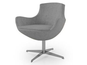 Кожаное вращающееся кресло с подлокотниками