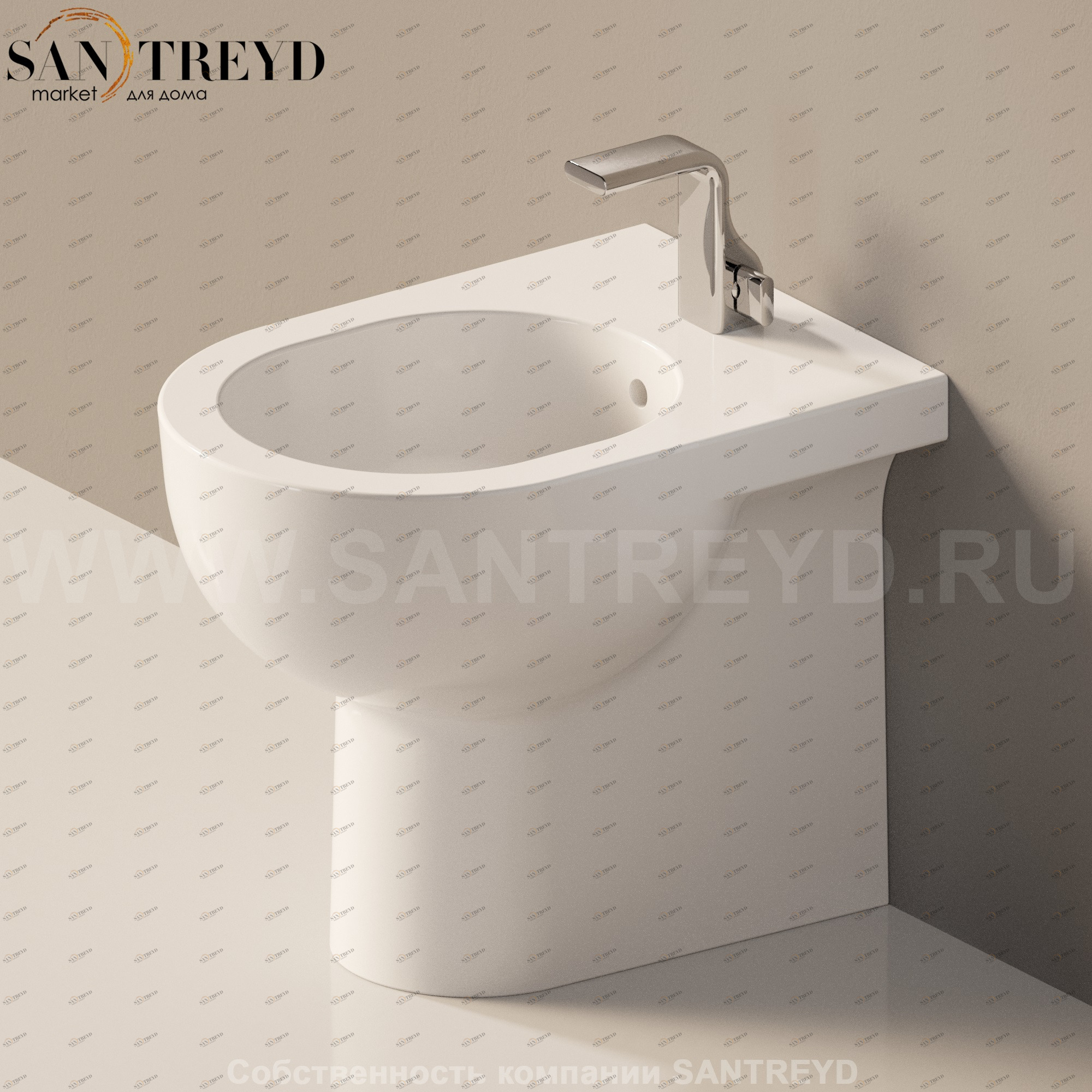 QK2179016 Биде напольное Quick Ceramica Flaminia