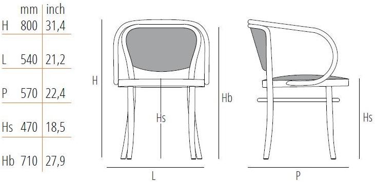 Wiener GTV Design Стул из бука с подлокотниками sun-id-1433307 - Вид №15