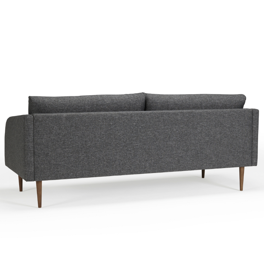 Диван трехместный Hugo с ножками из дуба/грецкого ореха, темно-серый Kragelund 37003248248 - Вид №4