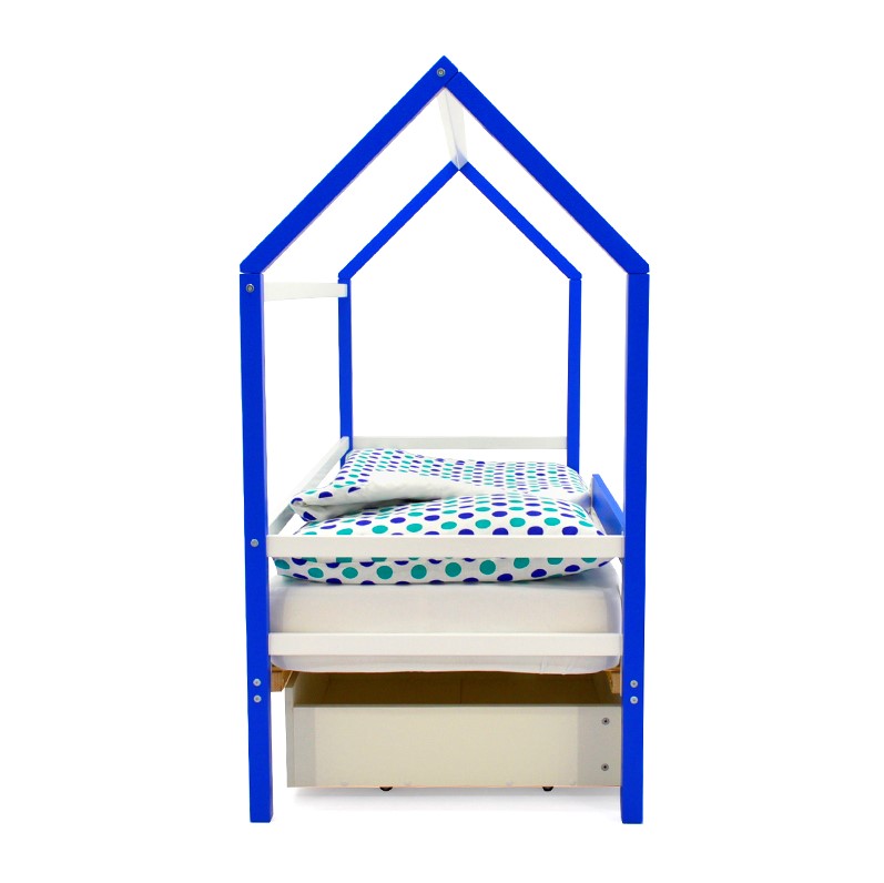 Кровать-домик детская сине-белая Svogen БЕЛЬМАРКО  00-3833081 Синий Santreyd  - Вид №5