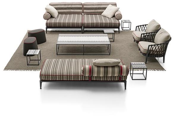 B&B Italia Outdoor Садовый лежак из ткани Ribes sun-id-1476475 - Вид №3