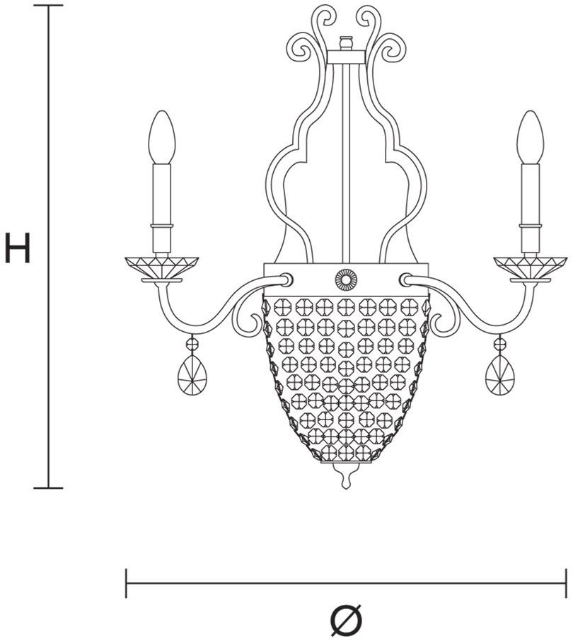 Masiero Хрустальный бра Elegantia sun-id-1383718 - Вид №2