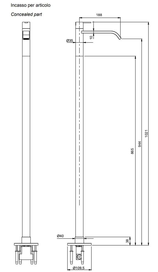 Однорычажный смеситель для раковины Nic только ARCH-00067517 - Вид №3