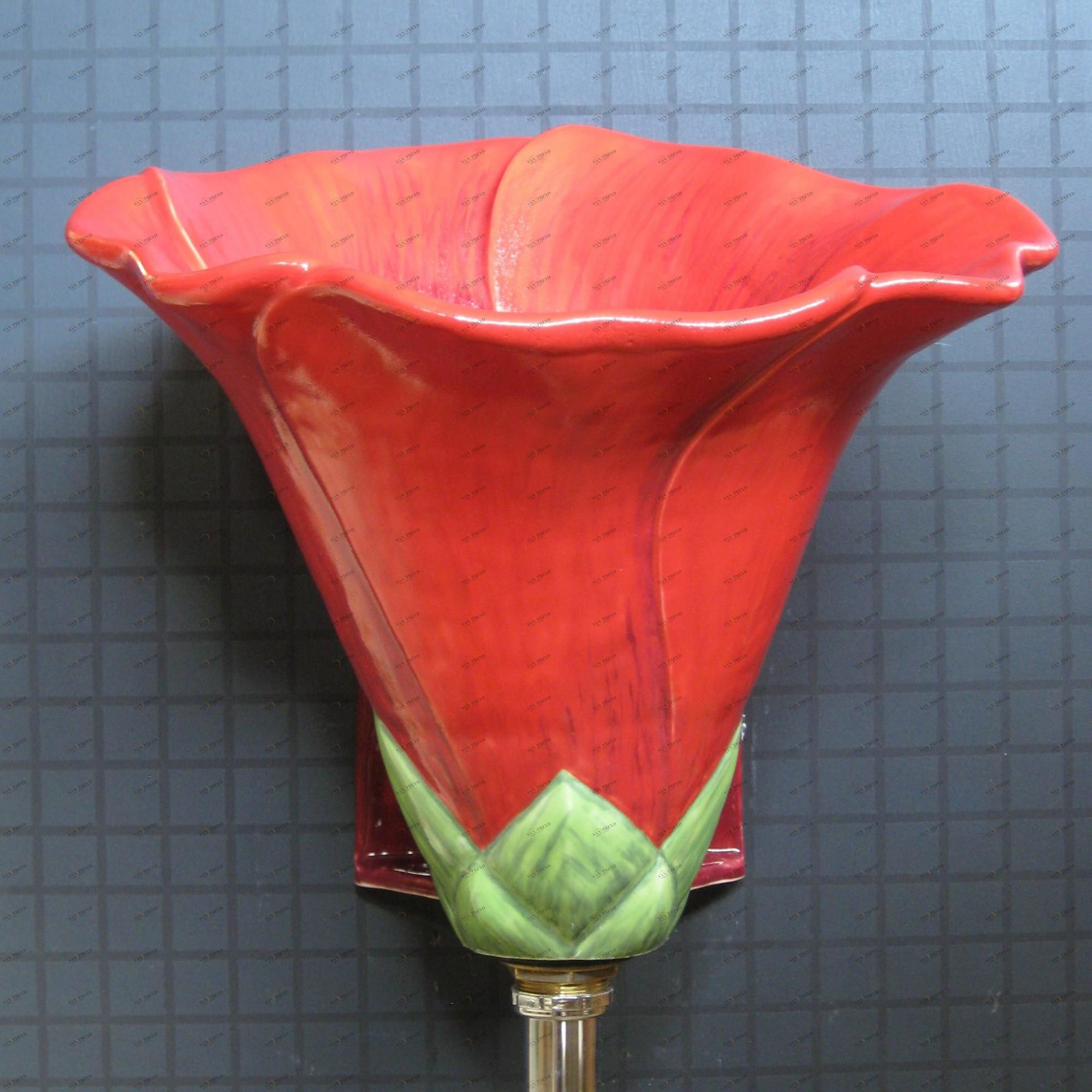 48676 Настенный писсуар, уринал с мушкой Clark Made Urinal