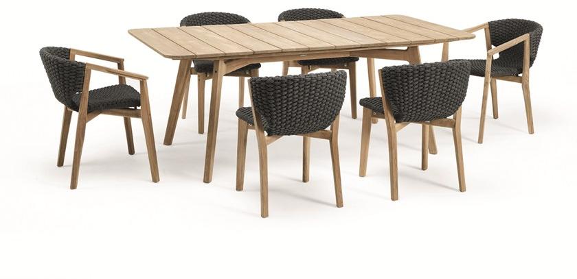 Ethimo Садовый стул из синтетической ткани с подлокотниками Knit Knitsb01 - Вид №3