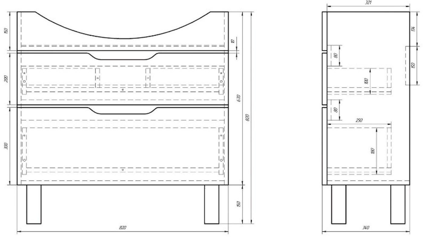 99.0107 Тумба под раковину Dreja Laguna Plus - Вид №1