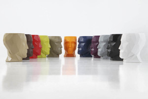 070319 Кашпо матовое стальное 70см Vondom Adan