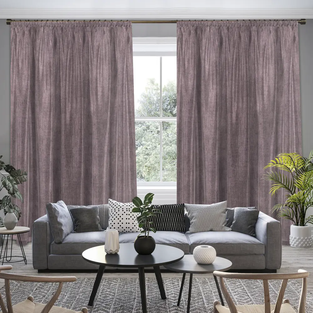 Ткань 1 м/п Desing Палермо бархат 300 см цвет розово-серый 85604536 STLM-2004783 GARDEN  - Вид №4