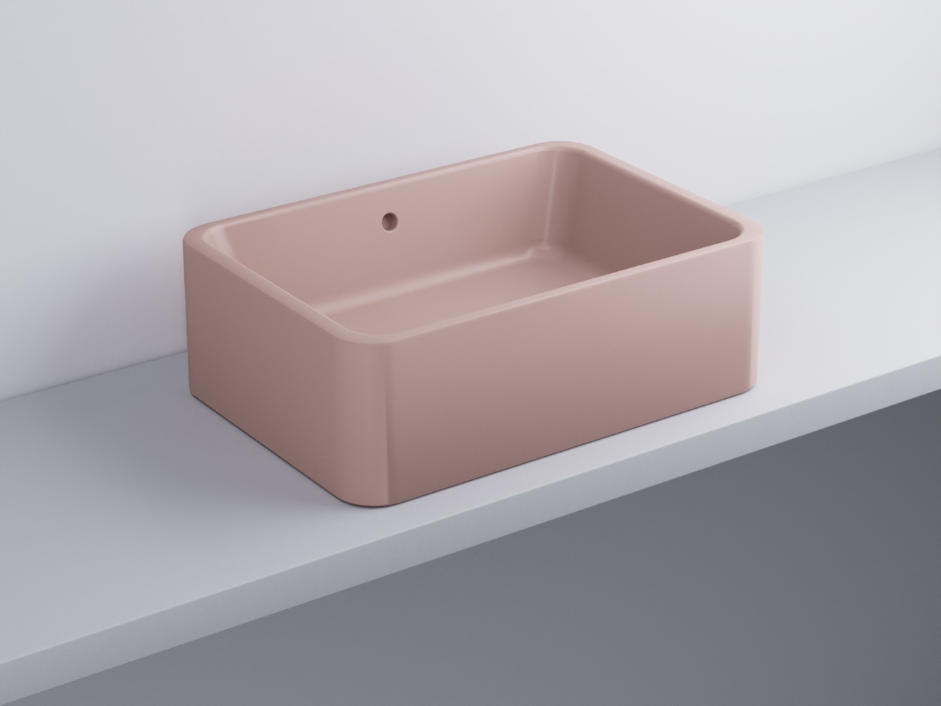 SHLAA6020-CP Раковина накладная прямоугольная с переливом 60 x 20 h cielo Shui Ceramica Cielo