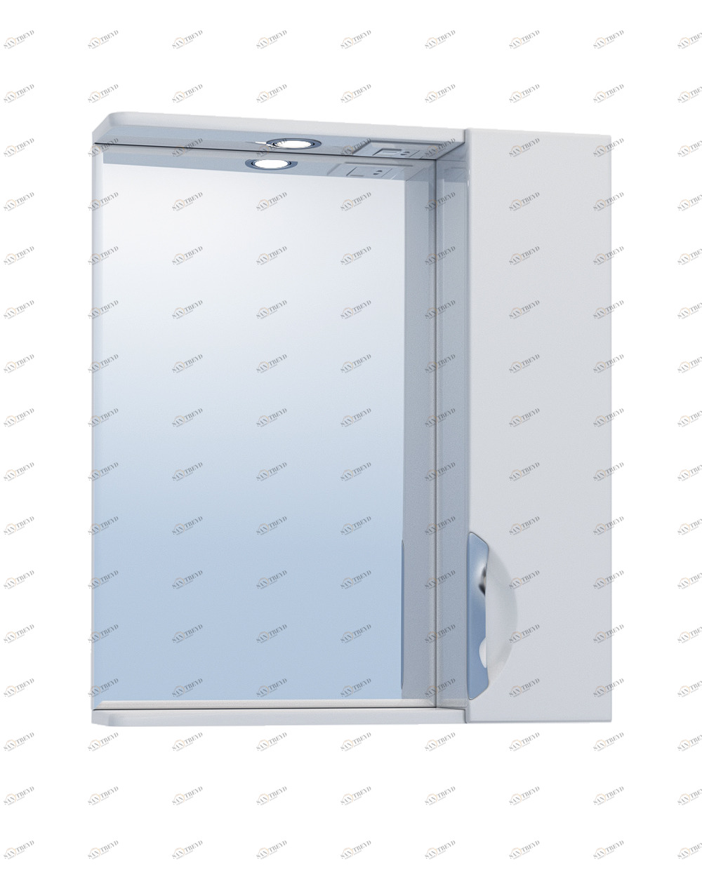 Зеркало Callao 600 правое, со спотом600⨉150⨉700 мм белый VIGO sun-id-665223