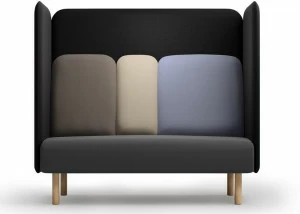 SOFTREND Мягкий 3-местный тканевый диван с подголовником August