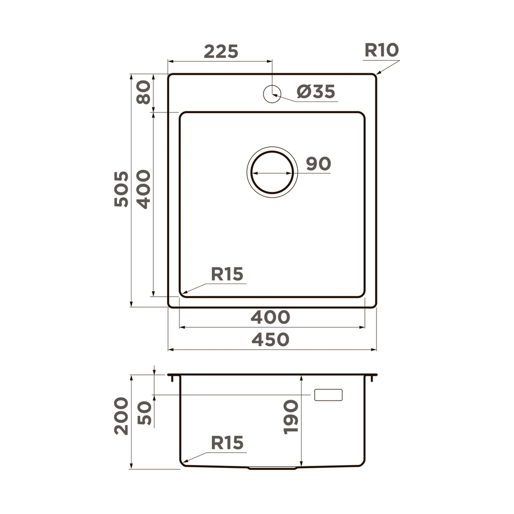 Кухонная мойка Amadare 45 IN OMOIKIRI 4993802 - Вид №3