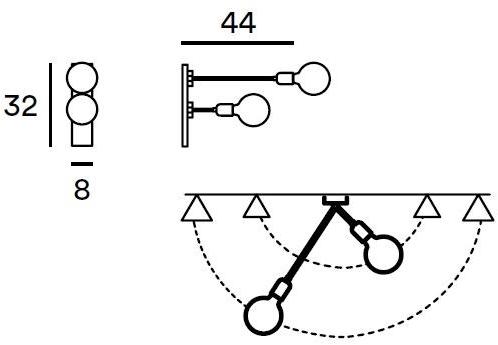 Gibas Регулируемый настенный светильник Agò 103/42 AGO - Вид №1