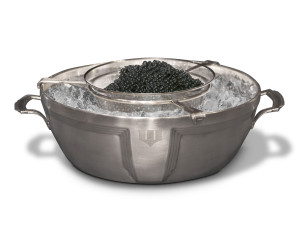 Серебряный держатель икры