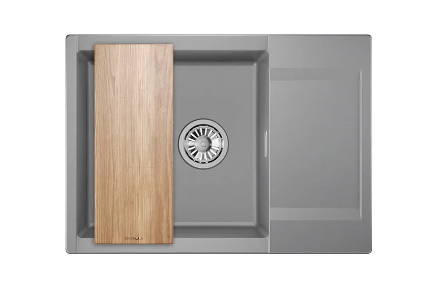 ES-7003, АЛЮМИНИУМ, кухонная мойка, кварц, ESTETICA GRANULA 7003-ST243 - Вид №3