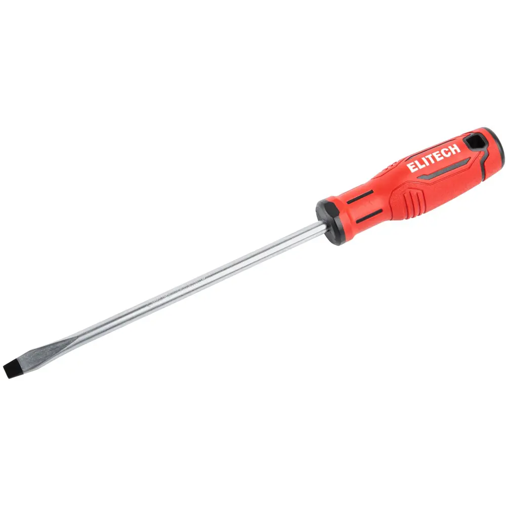 Отвертка прямая Elitech 211108 SL8x200 мм с магнитным наконечником 89407114 STLM-1573074