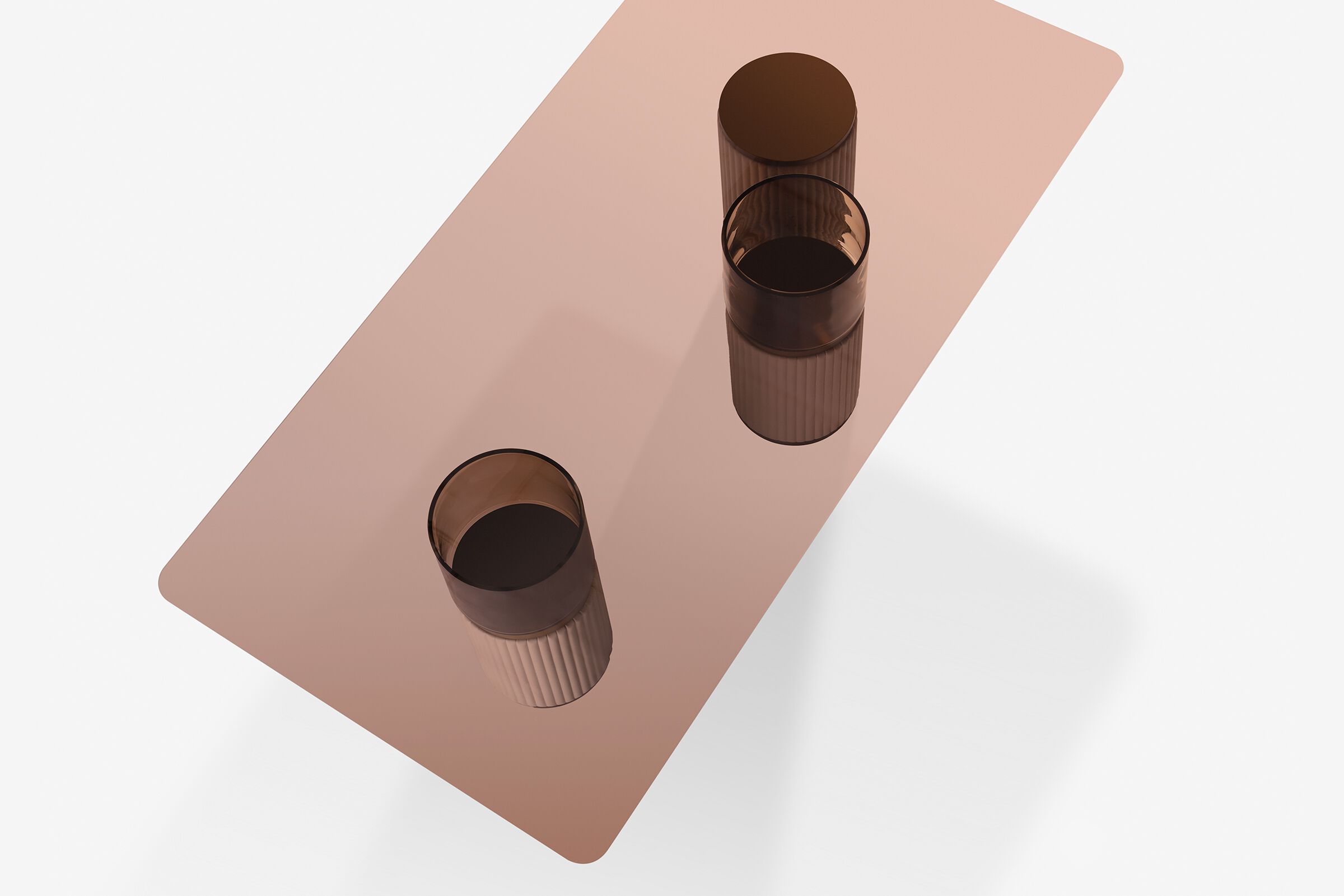 Прямоугольный стеклянный стол с кожаными основаниями Carpanese Home Identity ARCH-00106424 - Вид №3