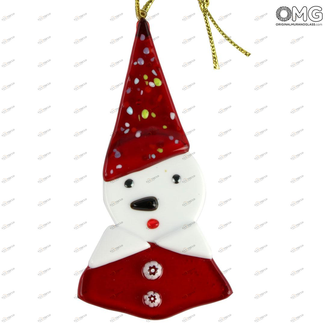 4371 ORIGINALMURANOGLASS Эльф - рождественский декор - муранское стекло OMG  см 