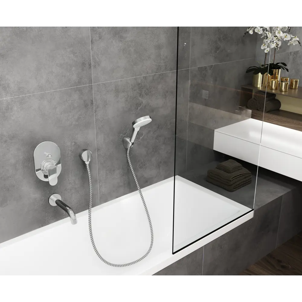 Подключение для душевого шланга Hansgrohe FixFit цвет хром 18217929 STLM-2086041  - Вид №7
