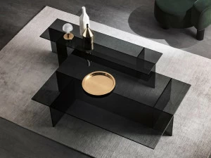 Tonelli Design Прямоугольный стеклянный журнальный столик Sestante