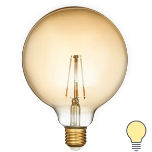 Лампа умная филаментная Ledvance Smart Plus E27 220-240 В 6 Вт шар большой золотистая 725 лм, теплый белый свет, для диммера 82483737 STLM-2009653