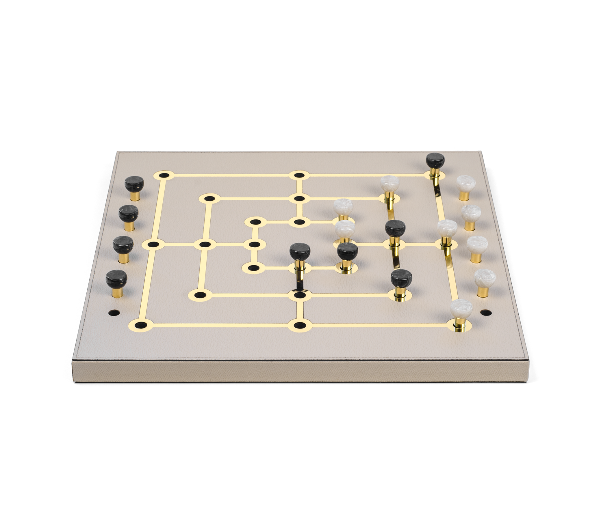 Набор игр «Мельница» - 39X39XH2,5 см / зернистая кожа_лимон Pinetti 00.1020.029.095 - Вид №1