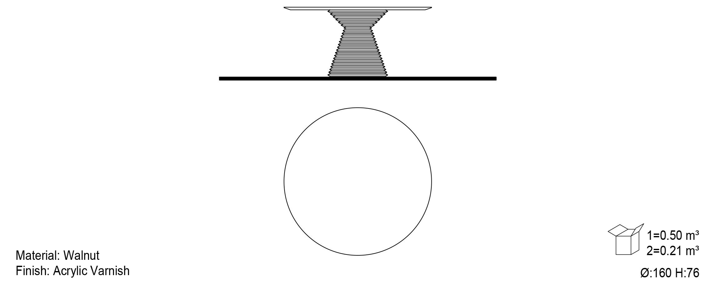 Круглый стол для гостиной Mobi FUJI ARCH-00127643 - Вид №2