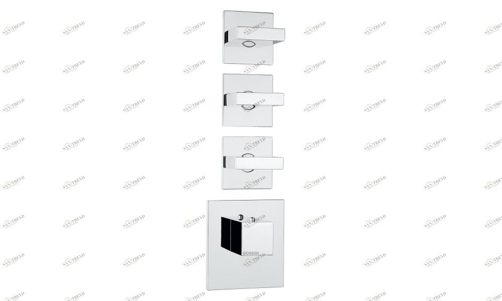 Z033205 + Z030210000 Смеситель & запорный кран Rectangular 5 Outlets (with diverter) HP BOSSINI 
