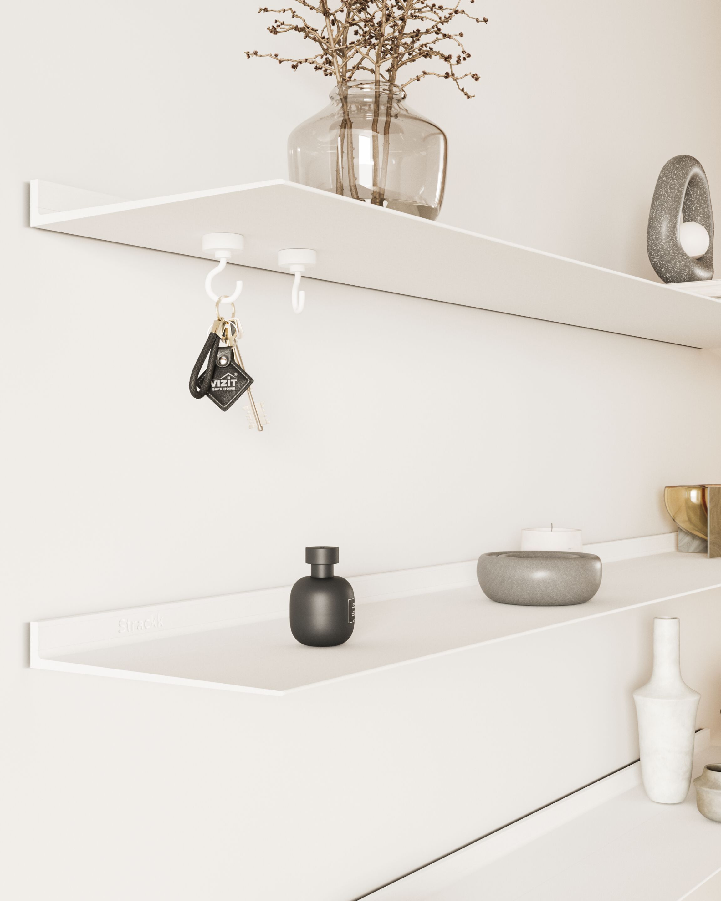 Алюминиевые полки крючки Strackk WALL SHELF WITH MAGNET HOOKS ARCH-00045633 - Вид №7