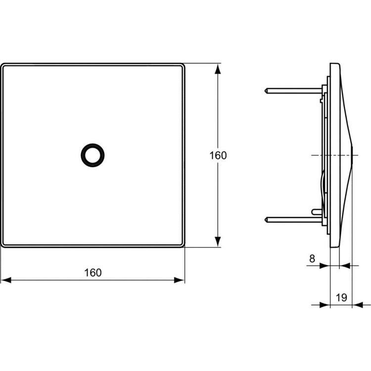 A3732XJ Настенная панель с ИК-датчиком Ideal Standard CERAPLUS - Вид №1