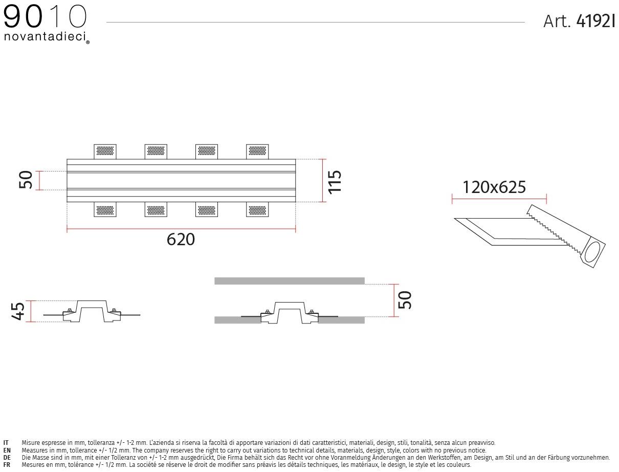 9010 novantadieci Встраиваемый потолочный светильник led cristaly®  4192i  - Вид №2